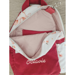 Sac à dos bébé brodé prénom - crèche, maternelle & sortie
