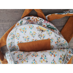 Sac à dos bébé brodé prénom - crèche, maternelle & sortie