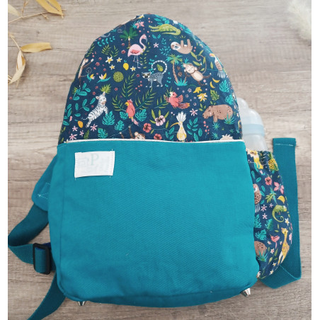 Sac à dos bébé brodé prénom - crèche, maternelle & sortie