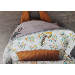 Sac à dos bébé brodé prénom - crèche, maternelle & sortie