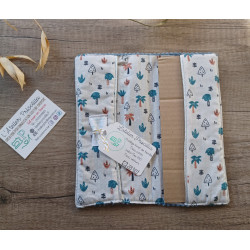 Protège Livret de Famille en Tissu Fait Main Brodé | Cadeau Mariage