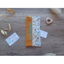 Protège Livret de Famille en Tissu Fait Main Brodé | Cadeau Mariage