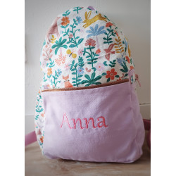 Sac à dos bébé brodé prénom - crèche, maternelle & sortie