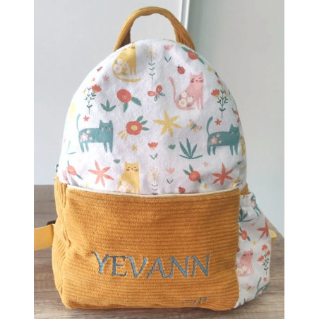 Sac à dos bébé brodé prénom - crèche, maternelle & sortie