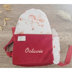 Sac à dos bébé brodé prénom - crèche, maternelle & sortie